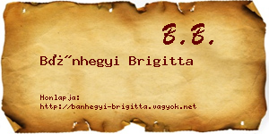 Bánhegyi Brigitta névjegykártya
