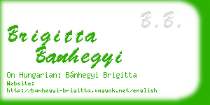 brigitta banhegyi business card